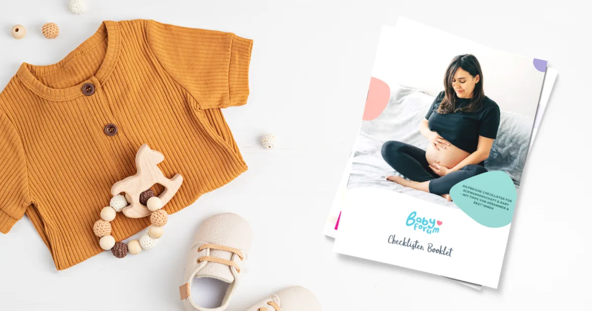 Kostenloses Checklisten Booklet rund um Schwangerschaft, Geburt & Baby