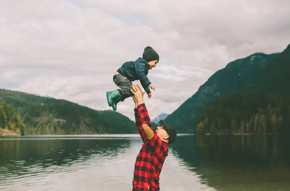 Vater mit Sohn