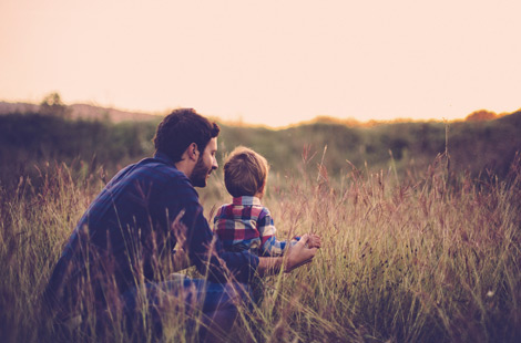 Seminare und Fortbildungen - Familie als Scherenschnitt auf einem geöffneten Buch